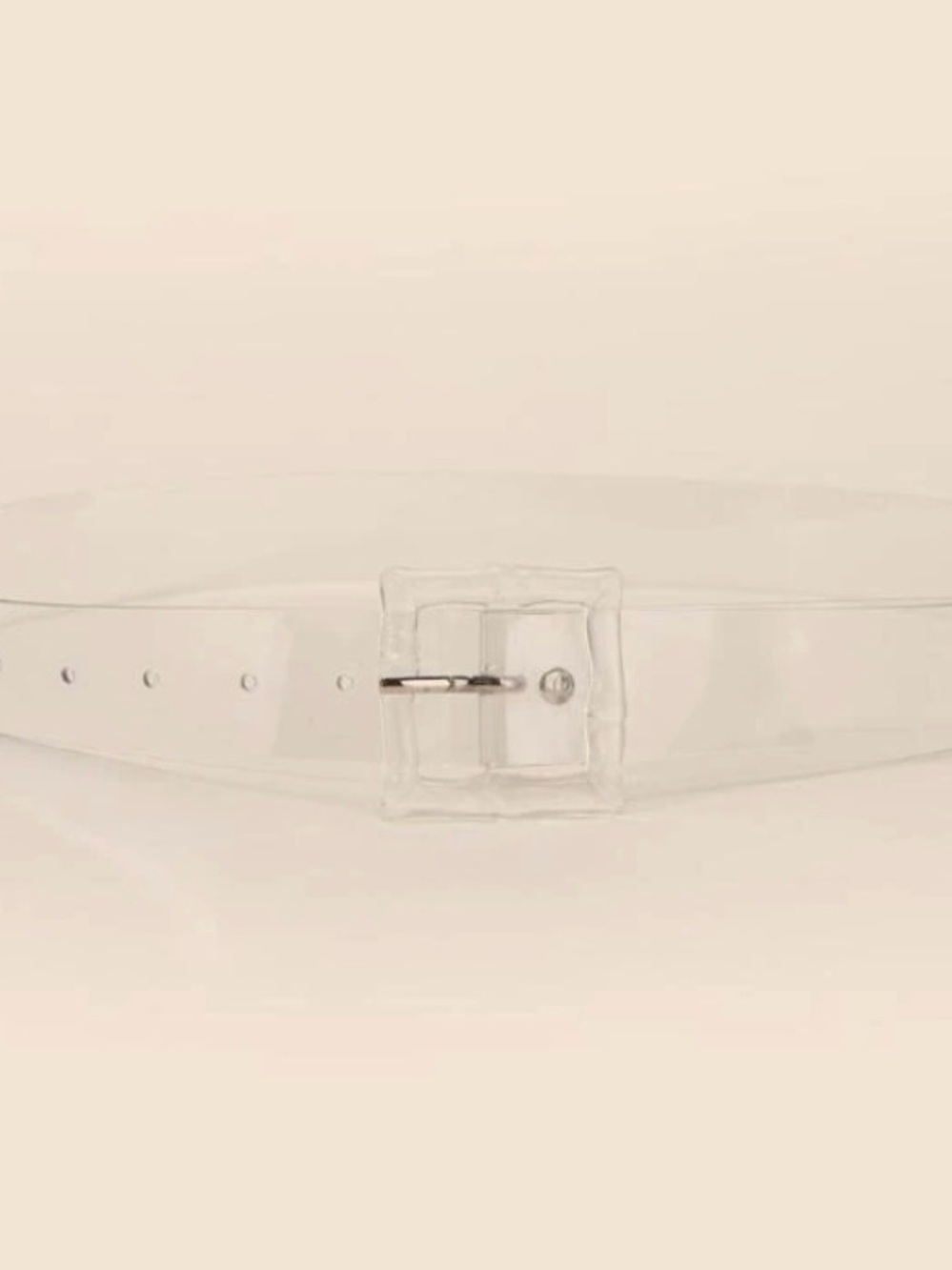 Clear PVC Transparent Belt with Square Buckle - Picture 2 of 2